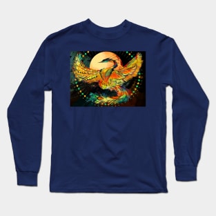 Blue and Gold Phoenix Long Sleeve T-Shirt